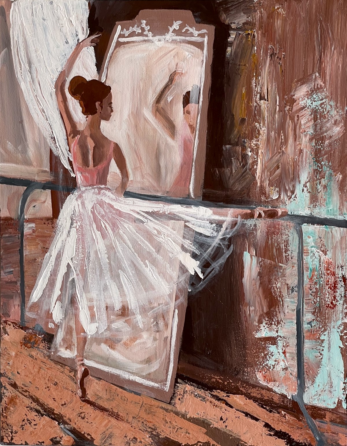 Ballerine et son Miroir — Acrylic on Canvas